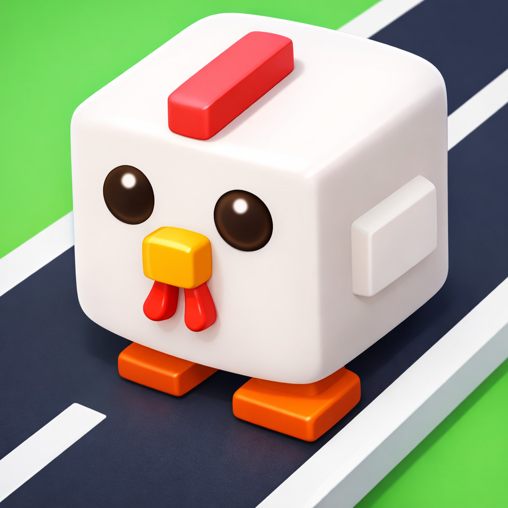 Crossy Chicken: Hop, Dodge, and Survive in a Busy World!